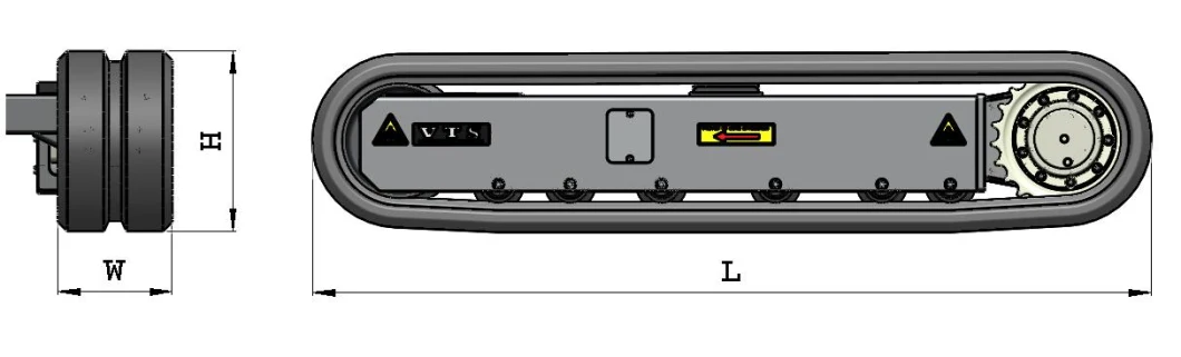 Qdst-30t Customized Crawler Undercarriage Steel Track Chassis for Excavator Drilling Rig